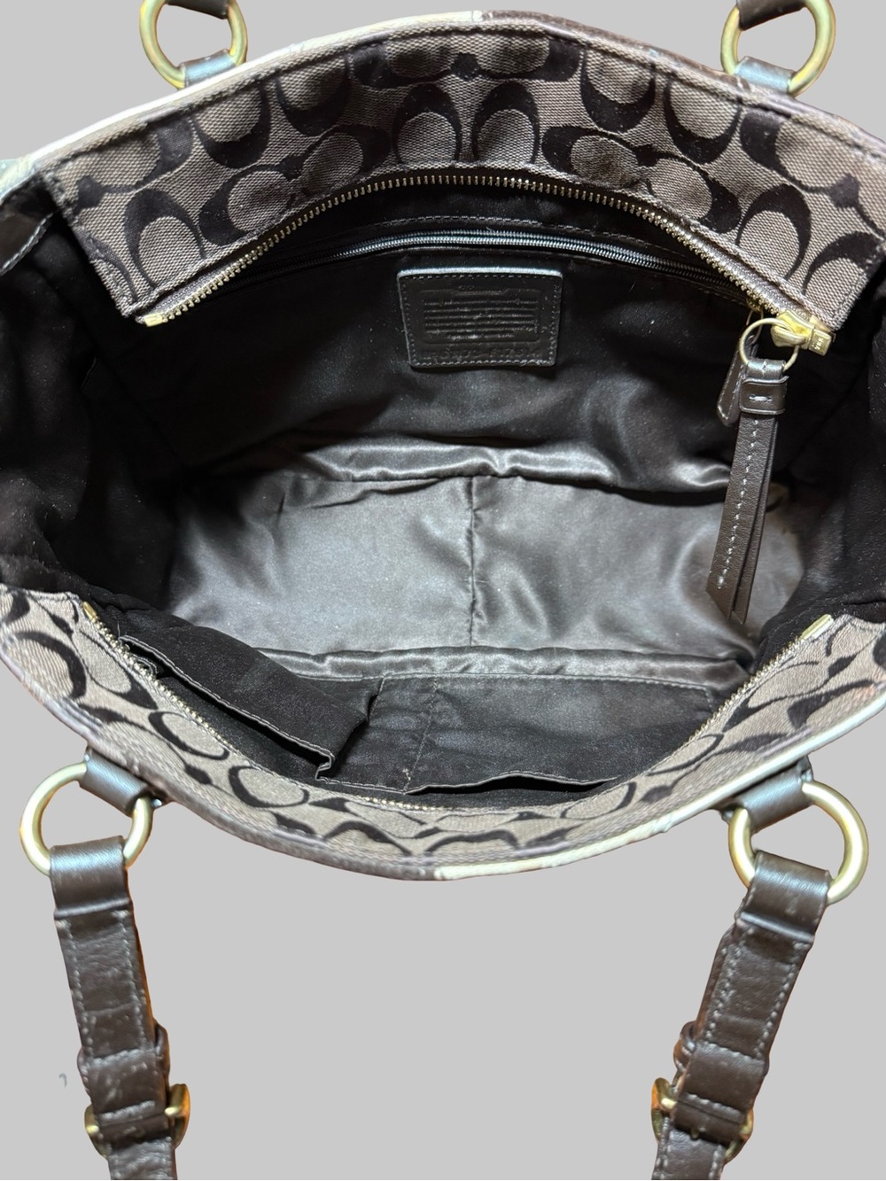 CoachY2K Chevron Patchwork Gallery Tote Handbag F17614 - Picture 6 of 8